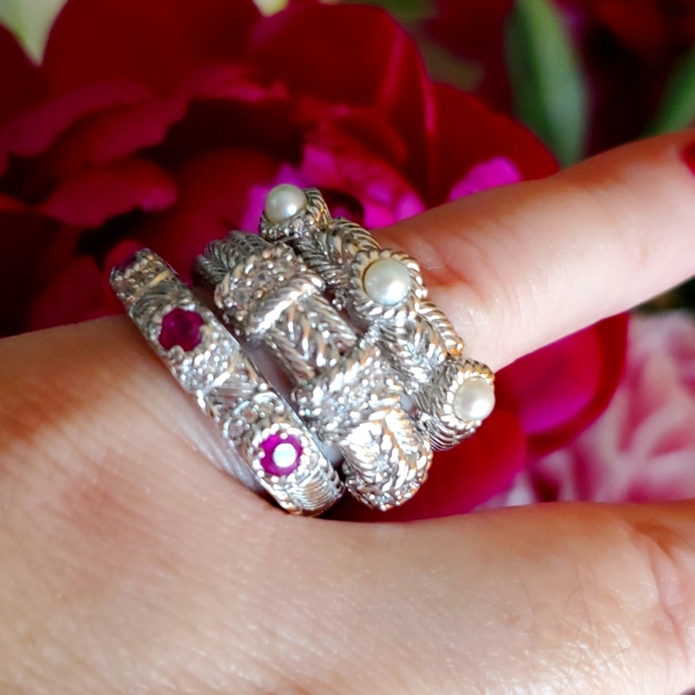 Judith Ripka Trio Ring Set